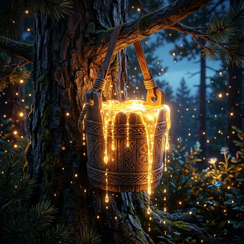 Glowing sap bucket